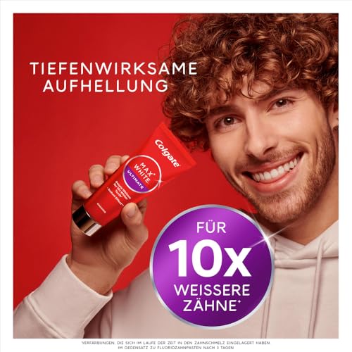Colgate Zahnpasta Max White Ultimate Radiance 75ml - Weißere Zähne, entfernt Verfärbungen – Bild 4