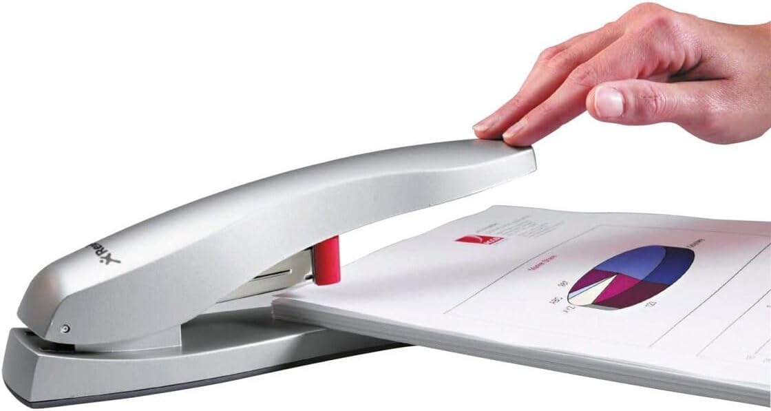 Rexel Odyssey Heavy Duty Stapler, 60 Sheet Capacity, Includes Odyssey Staples, Metal Body, Silver, 2100048