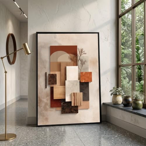 Toile aux tons naturels 60x90cm pour réchauffer un mur blanc trop vide - 4