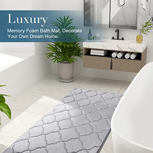 Olanly Memory Foam Bath Mat Rug 24X16, Ultra Soft Non Slip And Absorbent Bathroom Rug, Machine Wash Dry, Comfortable, Thick Bath Rug Carpet For Bathroom Floor thumb #6