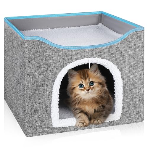 SUPVOX Cama De Gato Para 2 Gatos Casas De Gato Para Gatos Internos Com Bloco De Arranhar E Brinquedo