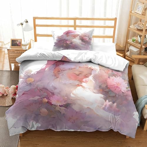Housse de couette Noël microfibre super douce impression 3D King