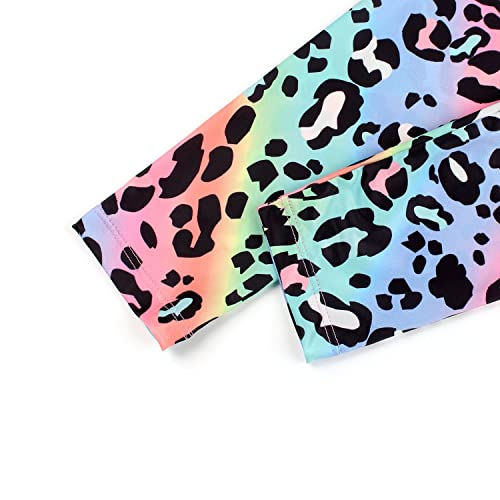 Jeskids Girls Prints Leggings Casual Yoga Pants Tights Trousers For Kids In 12-13 Years Leopard Print #TOP3