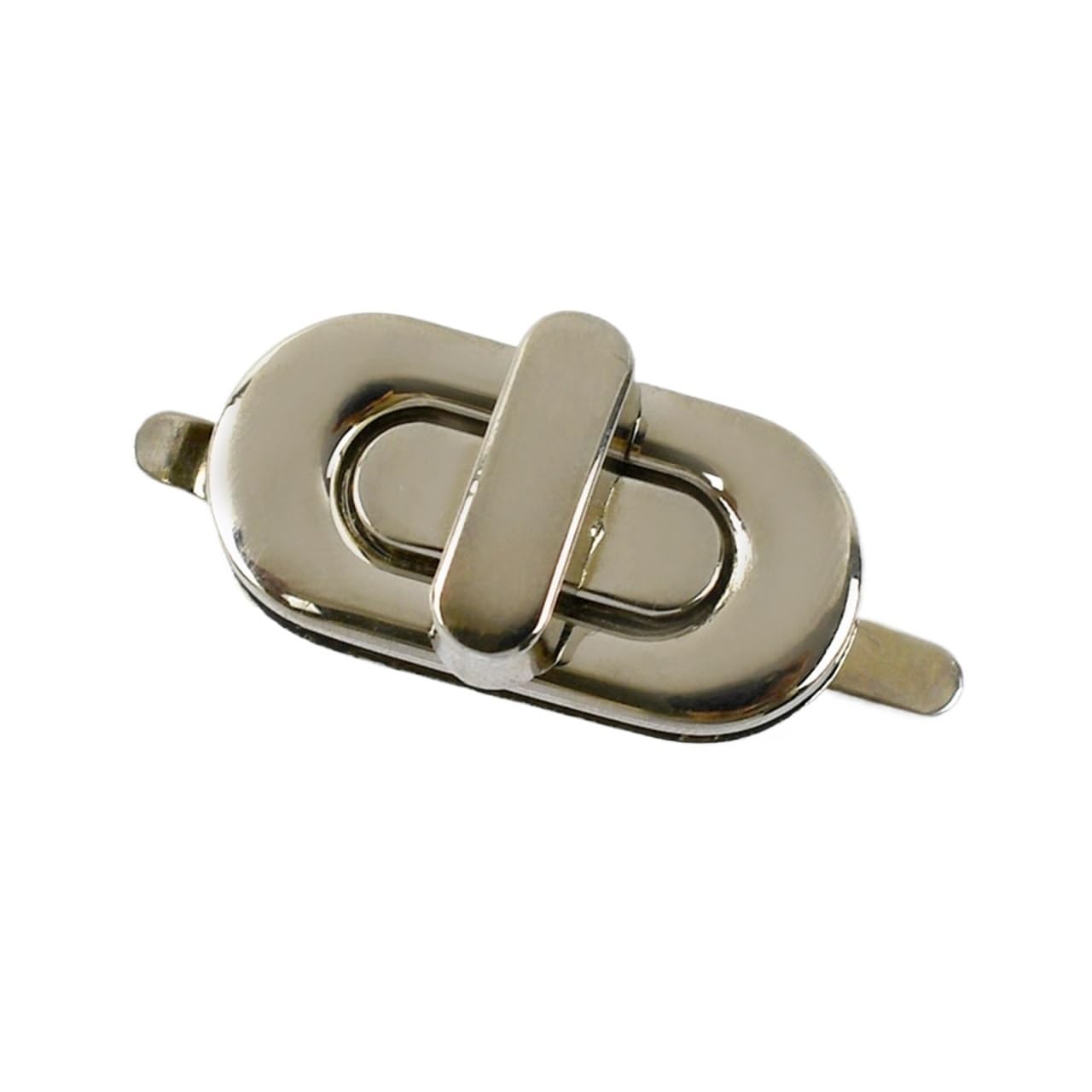 PVUVTNAHW 3-10Pcs 34x16mm Bag Twist Turn Lock Clasp Egg-shaped Mortise Clasps Handbag Closure Locks Buckle(Silver,5Pcs)