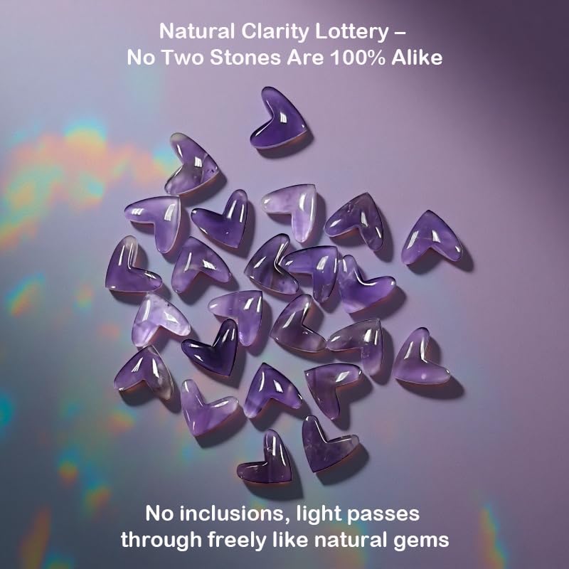 G&GEMSJEW Natural Stone Pendant Heart & Teardrop & Irregularity Necklace for Women | 18K White Gold Plated Chain | Natural Rose Quartz & Moissanite | Adjustable 18"+2" Jewelry - Image 2