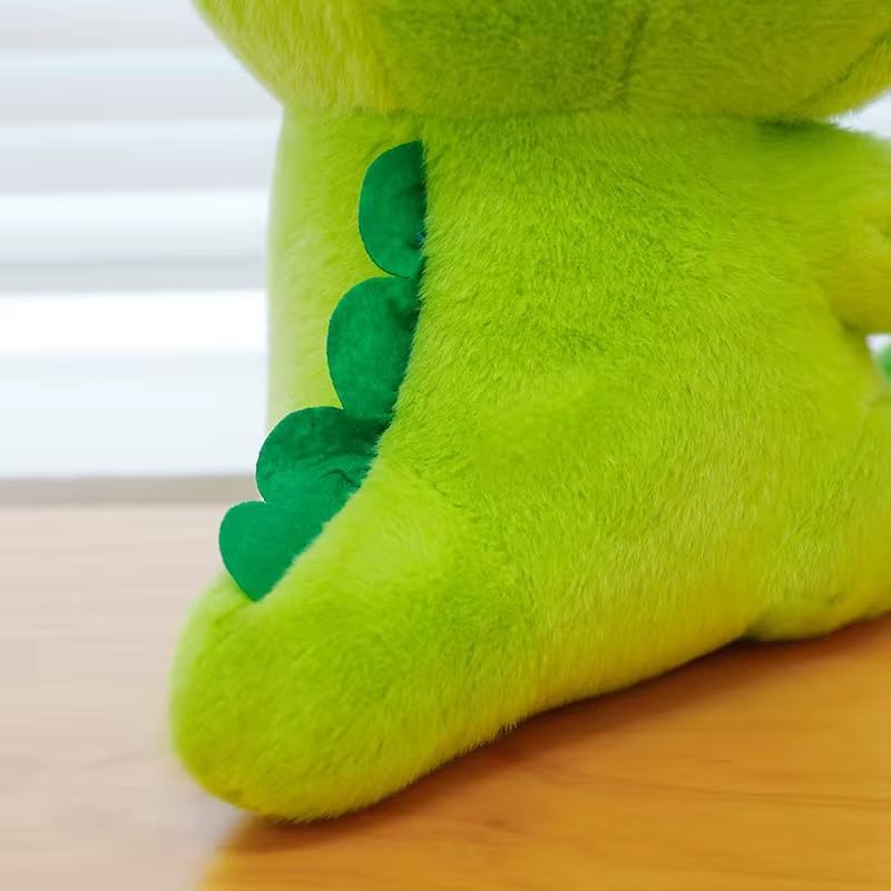 Image of Cute Panda Plush Toy 30 cm - Soft Stuffed Animal Hugging Doll for Kids, Girls & Boys | Adorable Kawaii Panda Bear Plushie for Decor & Gifts (Dino Hoodie Bear 30cm)