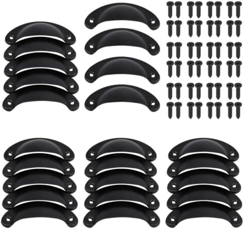 GRFIT Cabinet Handle Dresser Pulls Cabinet Knob Handles for Cupboard Door Cabinet Drawer Furniture Door Handles Cabinet knobs Drawer Pull (Color : Black)