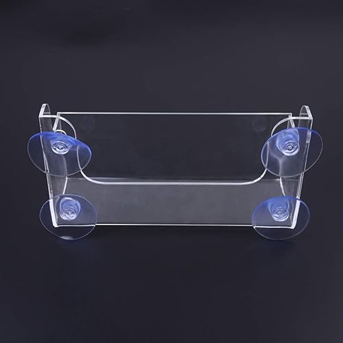 Miniatura 8 de DOITOOL 1 estante organizador de refrigerador con ventosa, estante de almacenamiento acrílico para refrigerador que puede contener especias, tarro