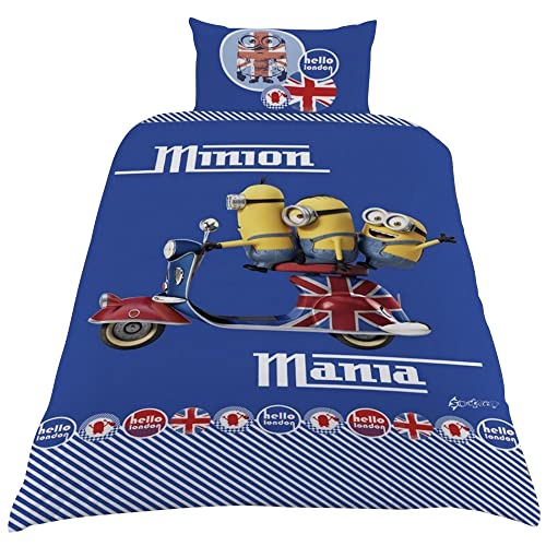 Minions Mania Hello London Parure de lit 1 place