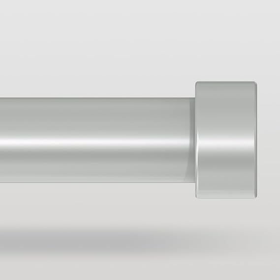 Silver Curtain Rods for Windows 48 to 84 Inch(4-7 Feet),1" Diameter Drapery Rods with Modern Style End Cap Finials,Size:36-88 Inch,Antique Silver