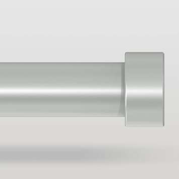 Silver Curtain Rods for Windows 48 to 84 Inch(4-7 Feet),1" Diameter Drapery Rods with Modern Style End Cap Finials,Size:36-88 Inch,Antique Silver