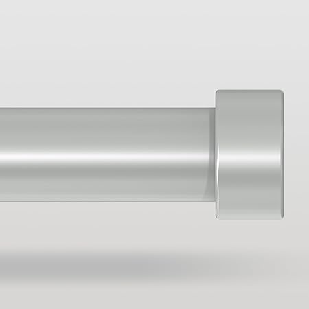 Silver Curtain Rods for Windows 48 to 84 Inch(4-7 Feet),1" Diameter Drapery Rods with Modern Style End Cap Finials,Size:36-88 Inch,Antique Silver