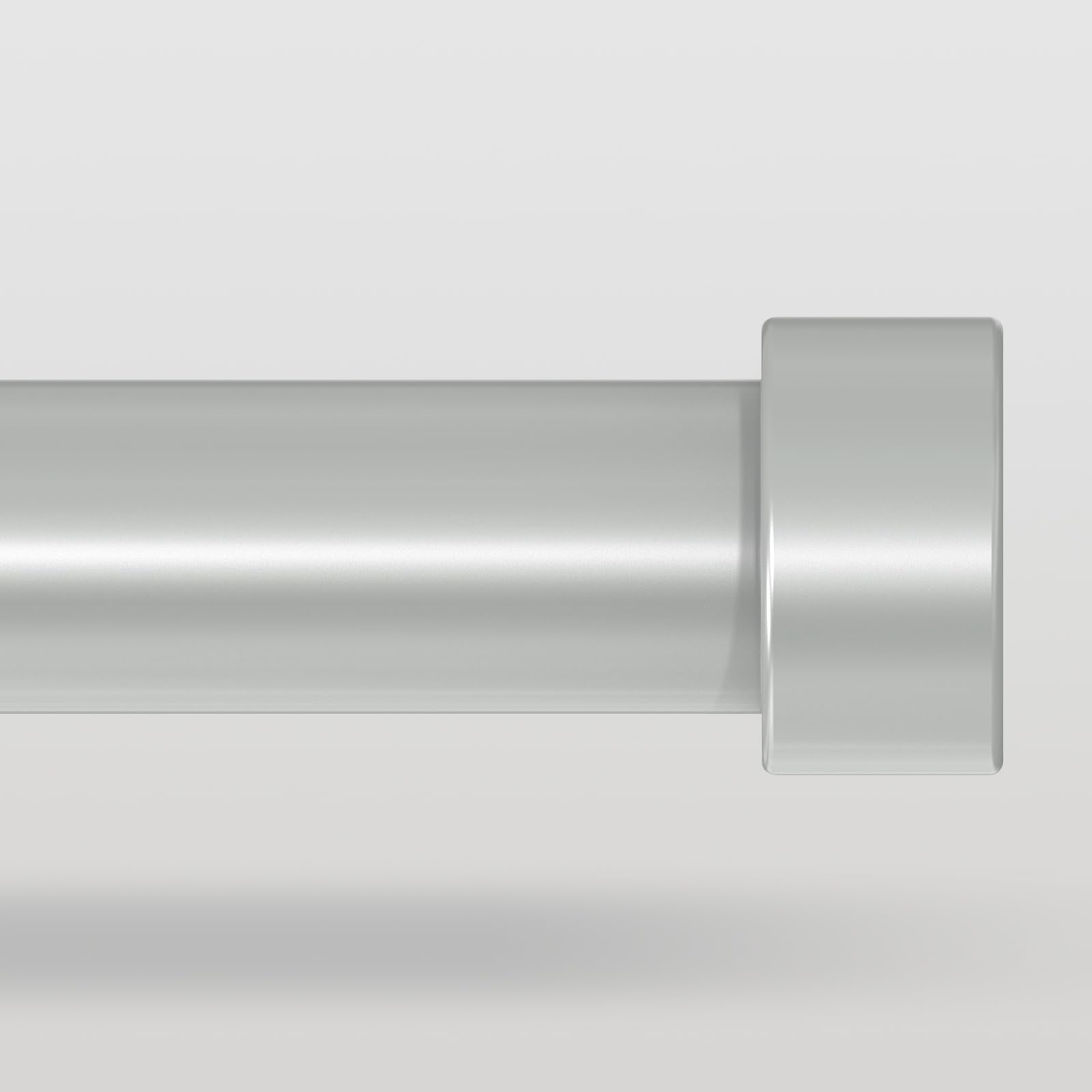 - Silver Curtain Rods for Windows 36 to 240 Inch(3-20 Feet),1" Diameter Rods with Modern Style End Cap Finials,Size:36-240 Inch