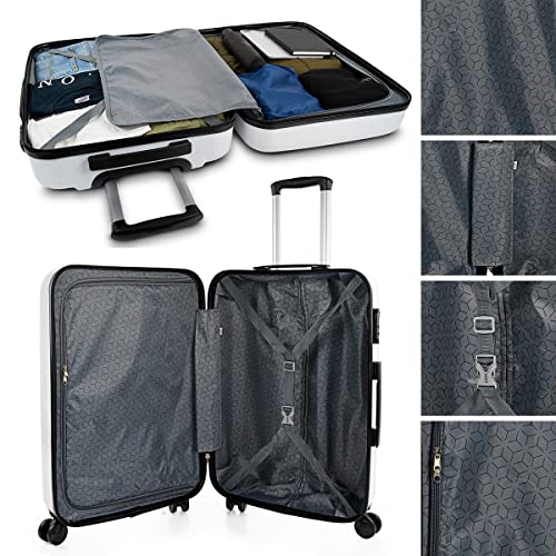 Miniatura 3 de Itaca - Maletas Medianas - Maleta Mediana 4 Ruedas, Maleta Viaje Mediana, Maletas De Viaje, Maleta Mediana. Maletas De Viaje Grandes 23 Kilos. Candado Con Combinacion 703260, Blanco-Hello