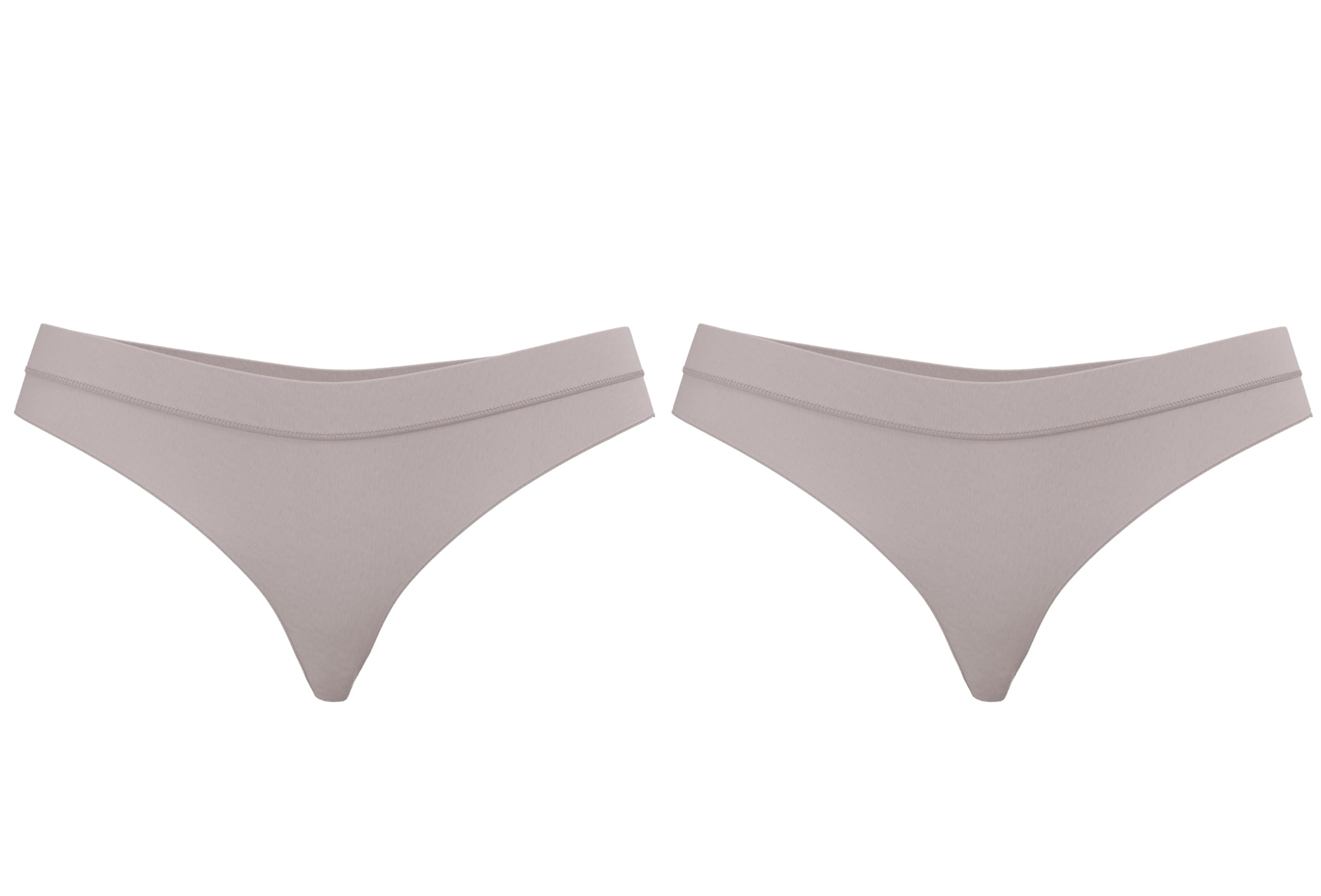 Tanga de mujer de corte alto de algodón orgánico con cintura ancha y elástica, certificado GOTS