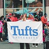 Tufts University Logo Banner Breeze Flag Double Sided Outdoor Flags Home Flag Garden Flag 3 'X 5' Ft