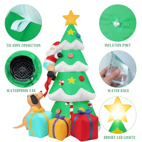 HANABASS Decorações Infláveis ​​Da Árvore De Natal Ao Livre 2. 1M Quintal Explodir Árvore De Natal C