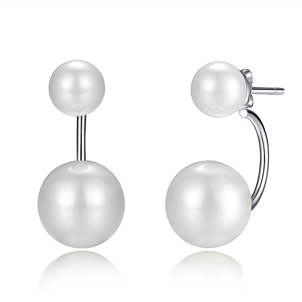 Kim Johanson Donna Gioielli Perle Set Eleganza in argento Sterling 925 collana & orecchini perle con sacchettino