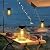 Solar Lights Outdoor Waterproof,Solar Lantern 2 Pack,Metal Hanging Outdoor Lanterns,Handle with Edison Bulb Solar Powered Lights for Yard Garden Patio Porch Pathway Decor