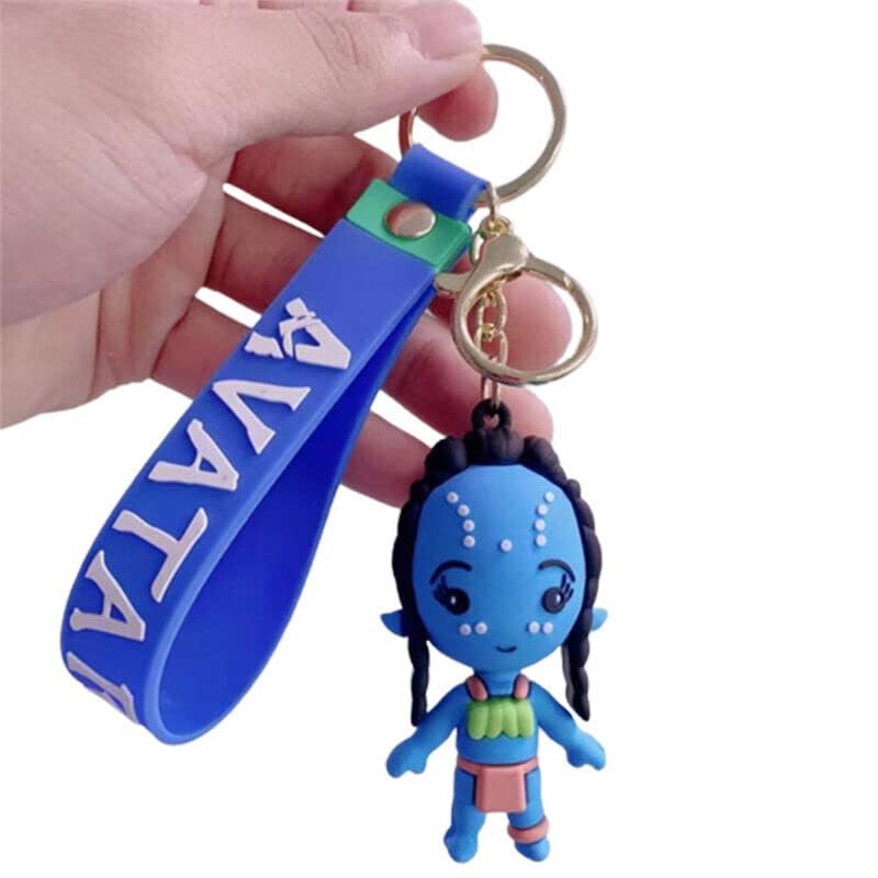 MIAARAPremium Cartoon Charaecters 3D Rubber Silicone Toy Key Chain For Car & Bike With Key Ring Strap Charm & Metal Hook Anti Rust (Avatar (Girl))