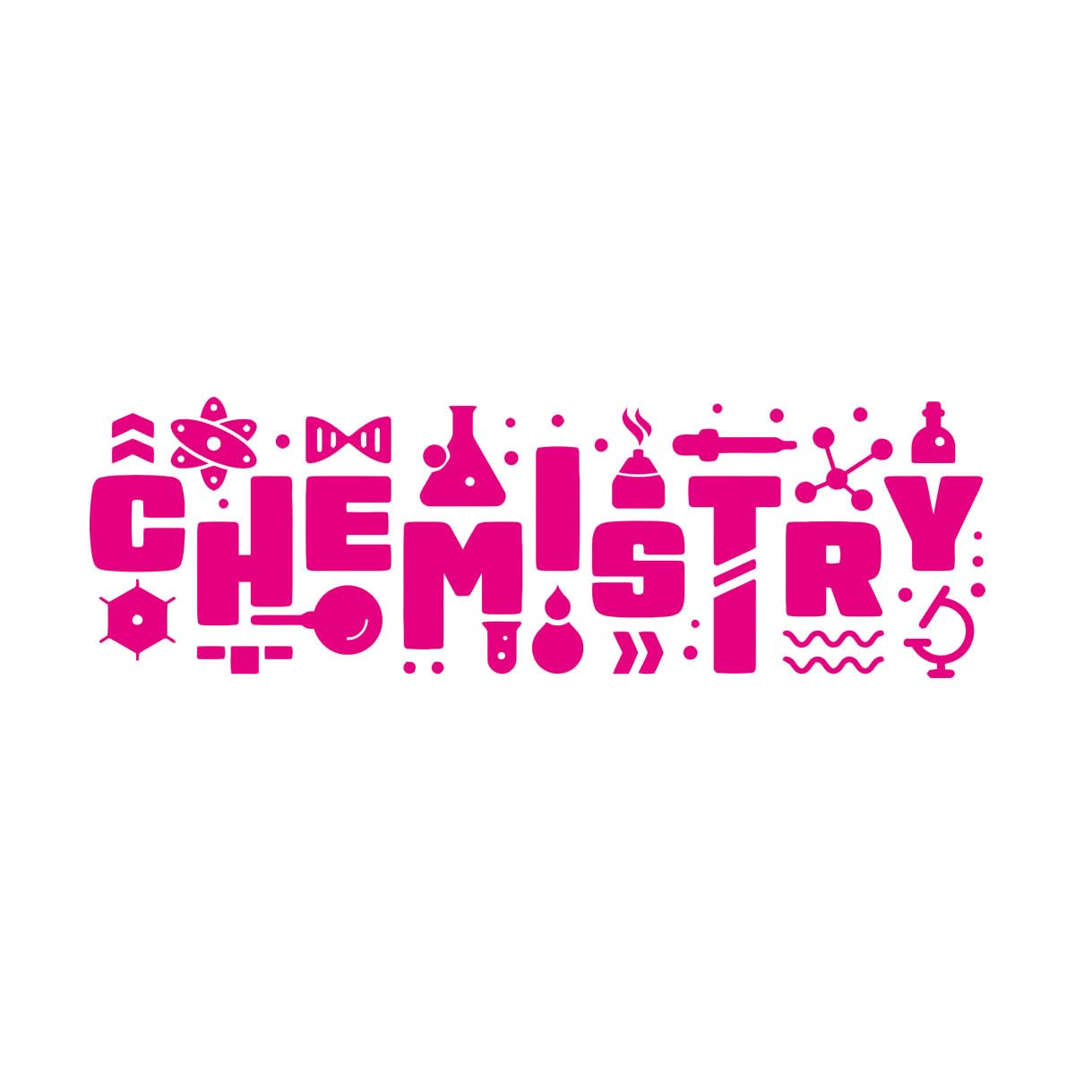Table Teen Chemistry Science School Wall Stickers Paster Paper 49.5x156.9cm Self Adhesive Extra Large Rosered