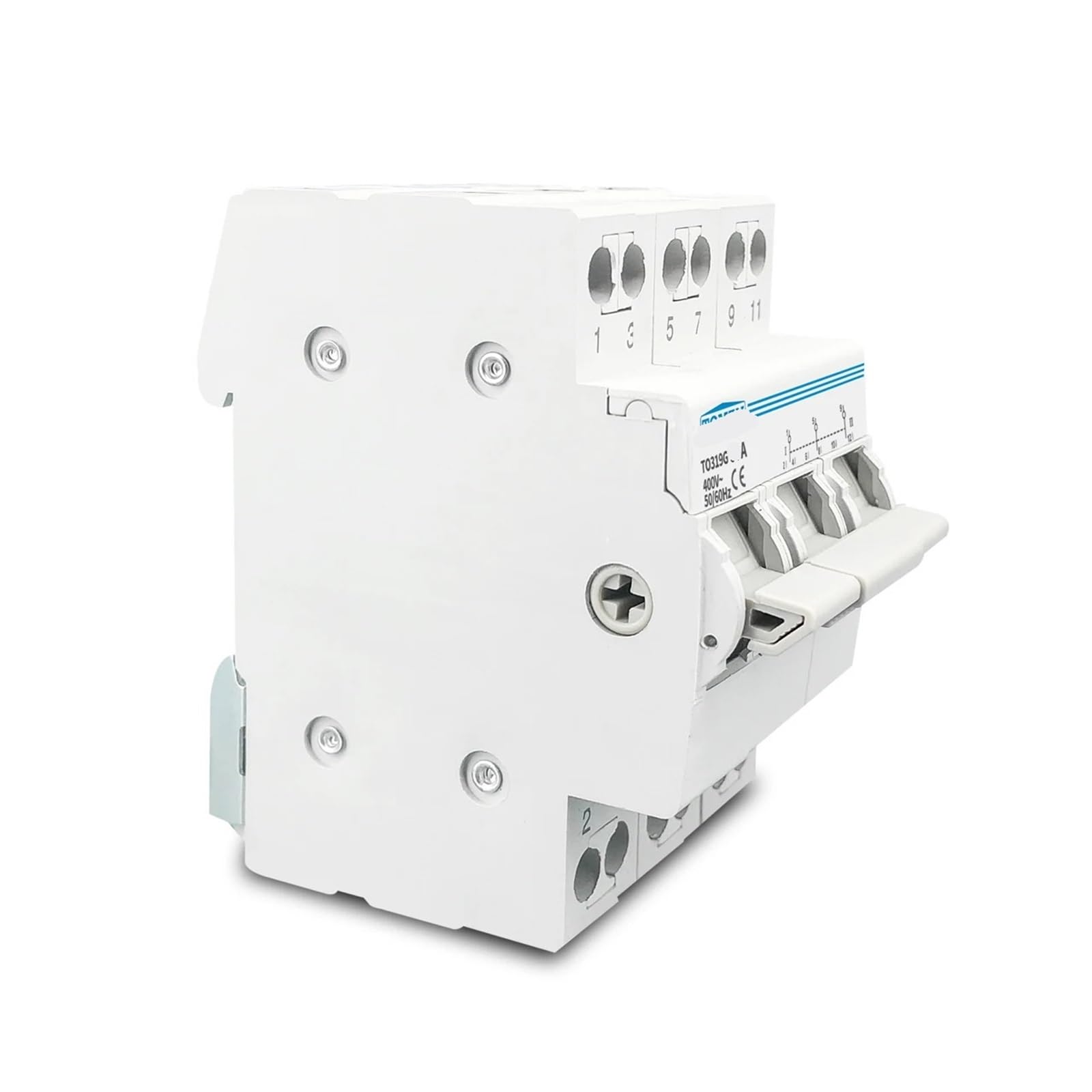 Gvbaepieo 40A 1P 2P 3P 4P 63A Mts Dual Power Manual Transfer Isolation Switch Interlocking Circuit Breaker(,3P)