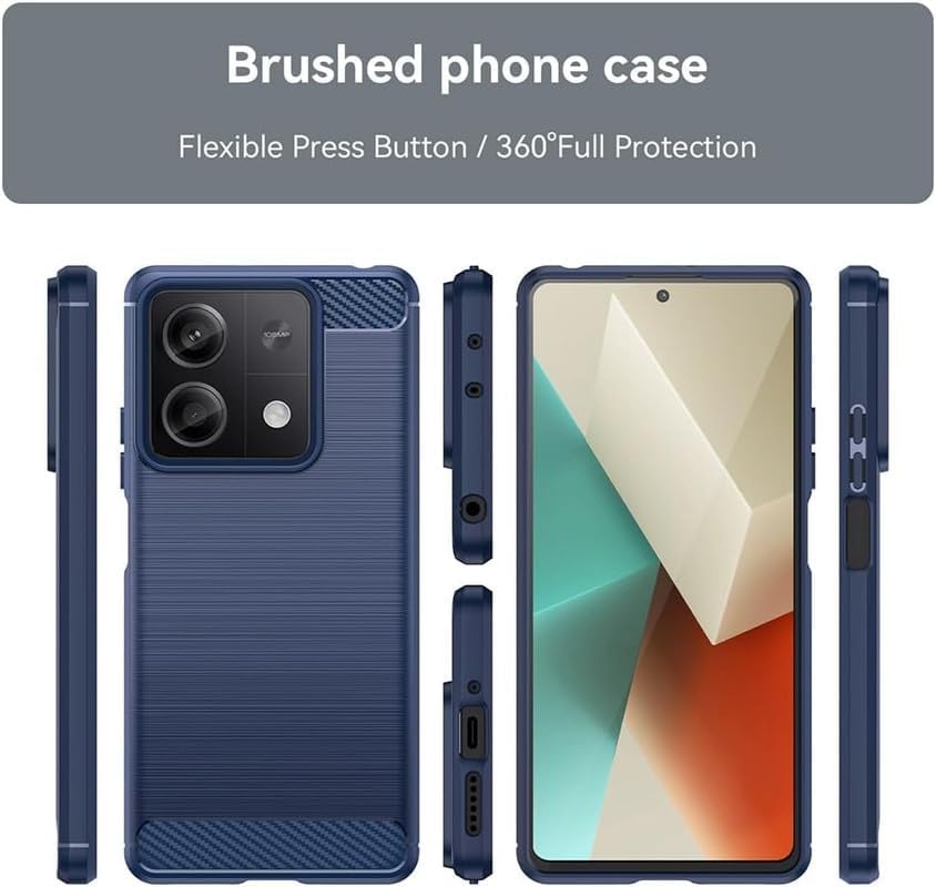Image of Basic Case for Mi Redmi Note 13 5G (Carbon Fibre Blue)