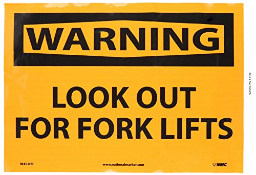 Panneau OSHA Warning Fork Lift vinyle orange anti-collision manutention