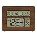 La Crosse Technology 513-1419-WA-INT Atomic Large Full Digital Calendar Clock, Walnut, 9.84