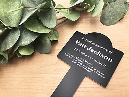 OriginDesigned Personalised Bereavement Gifts. Memorial Plaques With Custom Text, Gardens Ground Stake Or Grave Ornaments - Acrylic, Waterproof and Hard Wearing. Shipped Globally.