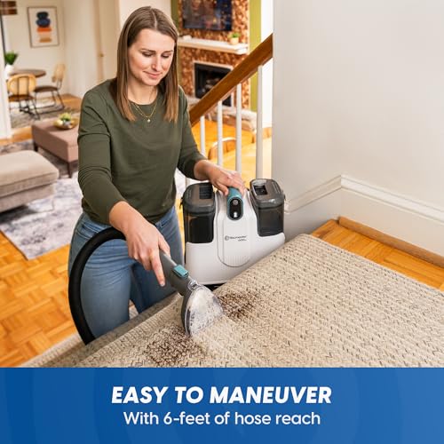 Image of Vacmaster 600 Series 24V Cordless Portable Carpet & Upholstery Spot Cleaner Machine, 16Kpa Power Suction, with Hose Cleaning Tool and Versatile Tools for Pets, Area Rugs & Couches - DSCC2401 0101