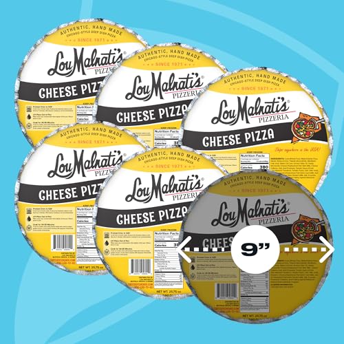 Lou Malnati’s Chicago Deep Dish Pizza, 6-Pack (6 Cheese) | Handmade, Restaurant Quality