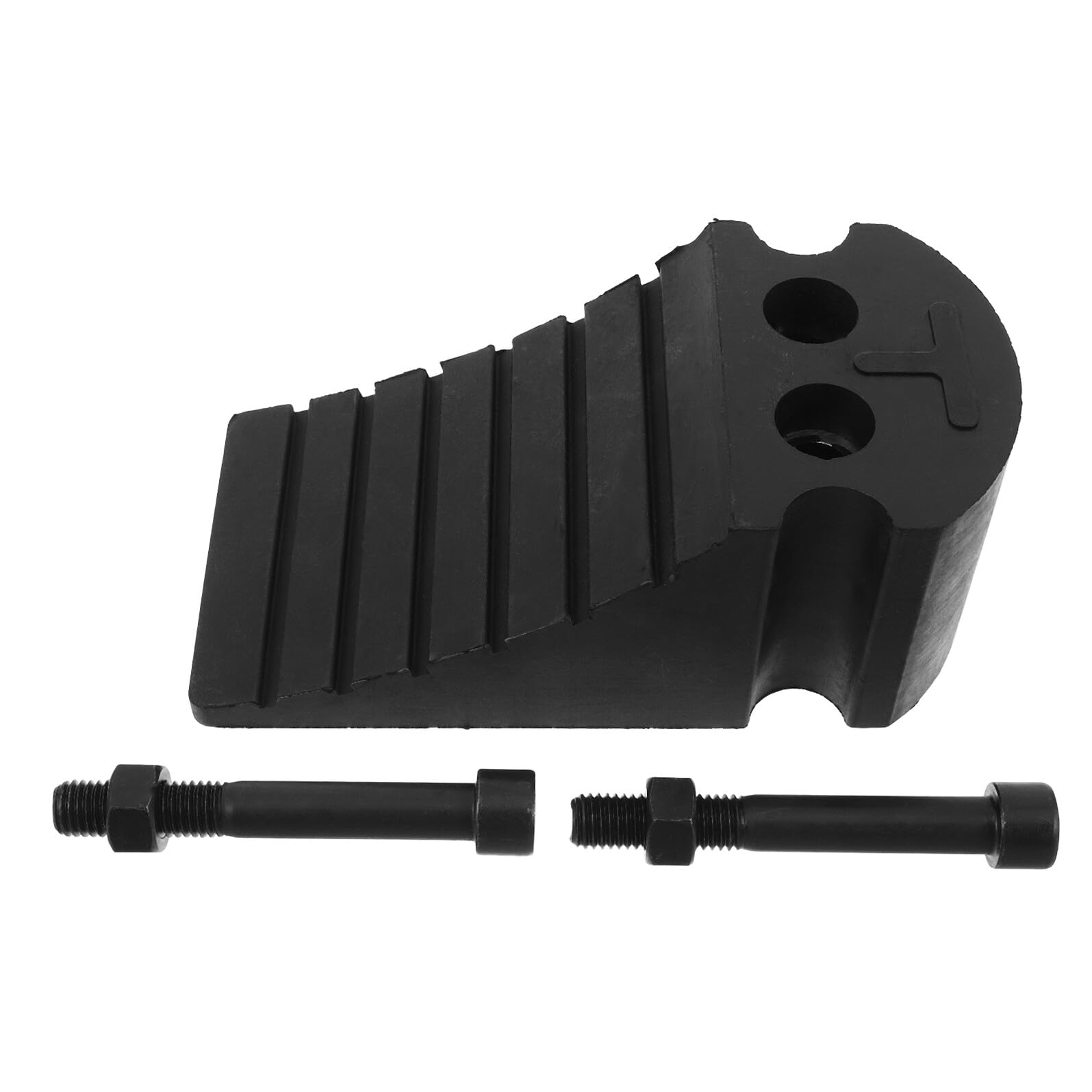 Alipis Bloque de Tope de Goma para Automóvil Triangular Negro | Tornillos Incluidos, para Vehículo y Suv, Uso en Aparcamiento Interior