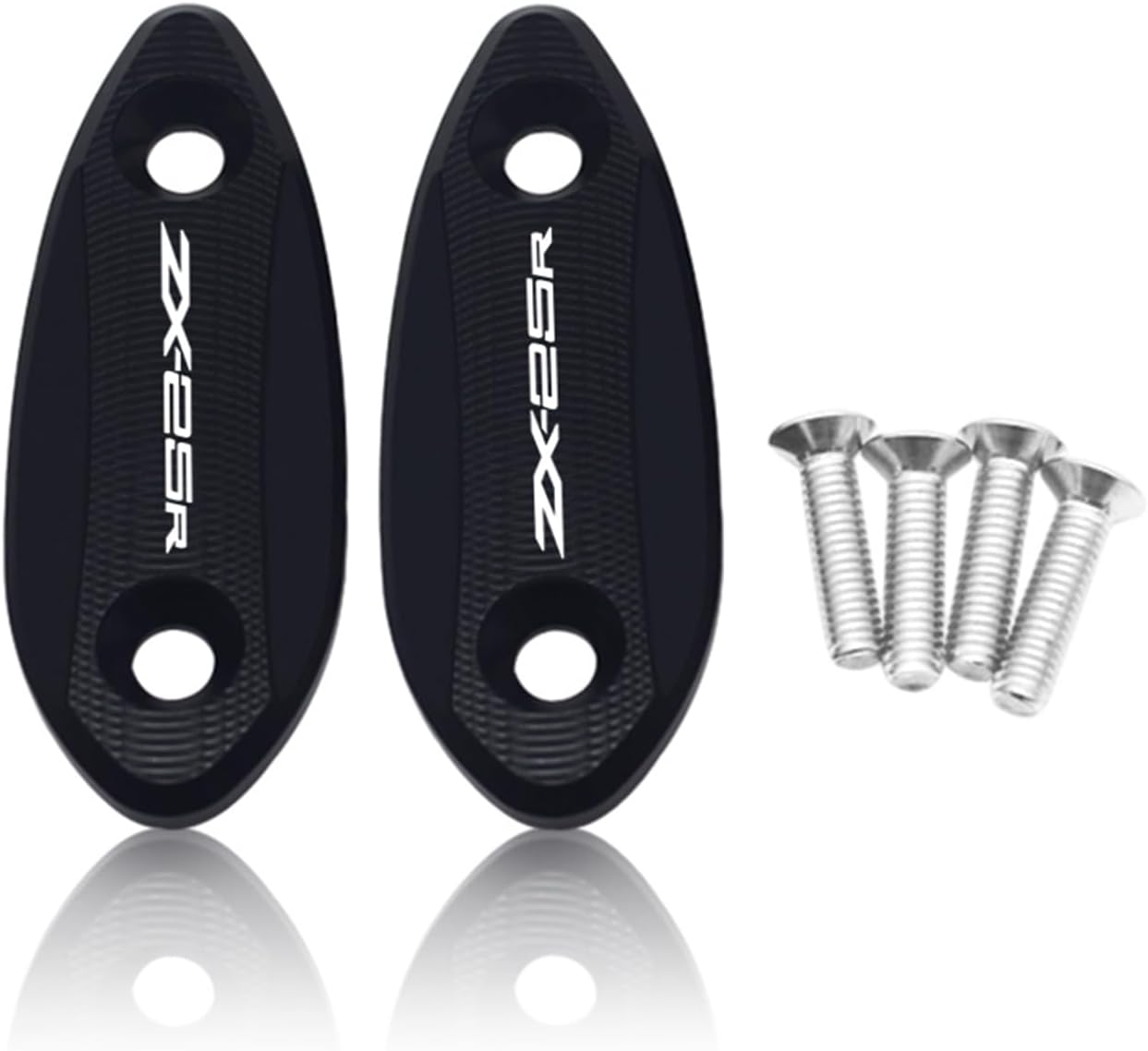MFGZD Mirror Block Off Base Plates,2 PCS CNC Aluminum Moto Mirror Block Off Plates Compatible with ZX-6R 2009-2012 / ZX-25R 2020-2024 (Black, ZX-6R)