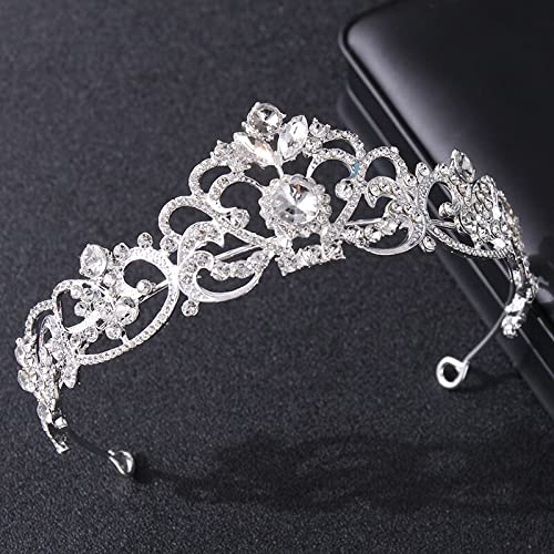 Diamentowa tiara kryształowa korona z kryształkami Tiara diadem na studniówkę dla dziewczynki kobiety ślubne akcesoria do włosów ślubne ozdoby jubilerskie nakrycie głowy