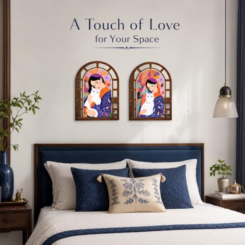 Image of Sehaz Artworks CatLady Home Decoration Items for Living Room-15.4 inchx11.6 inch
