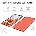 SURPHY Designed for iPhone Xs Case and Phone X Case with Microfiber Lining, Thickened Liquid Silicone Phone Case for iPhone X XS 5.8 inches, Nectarine