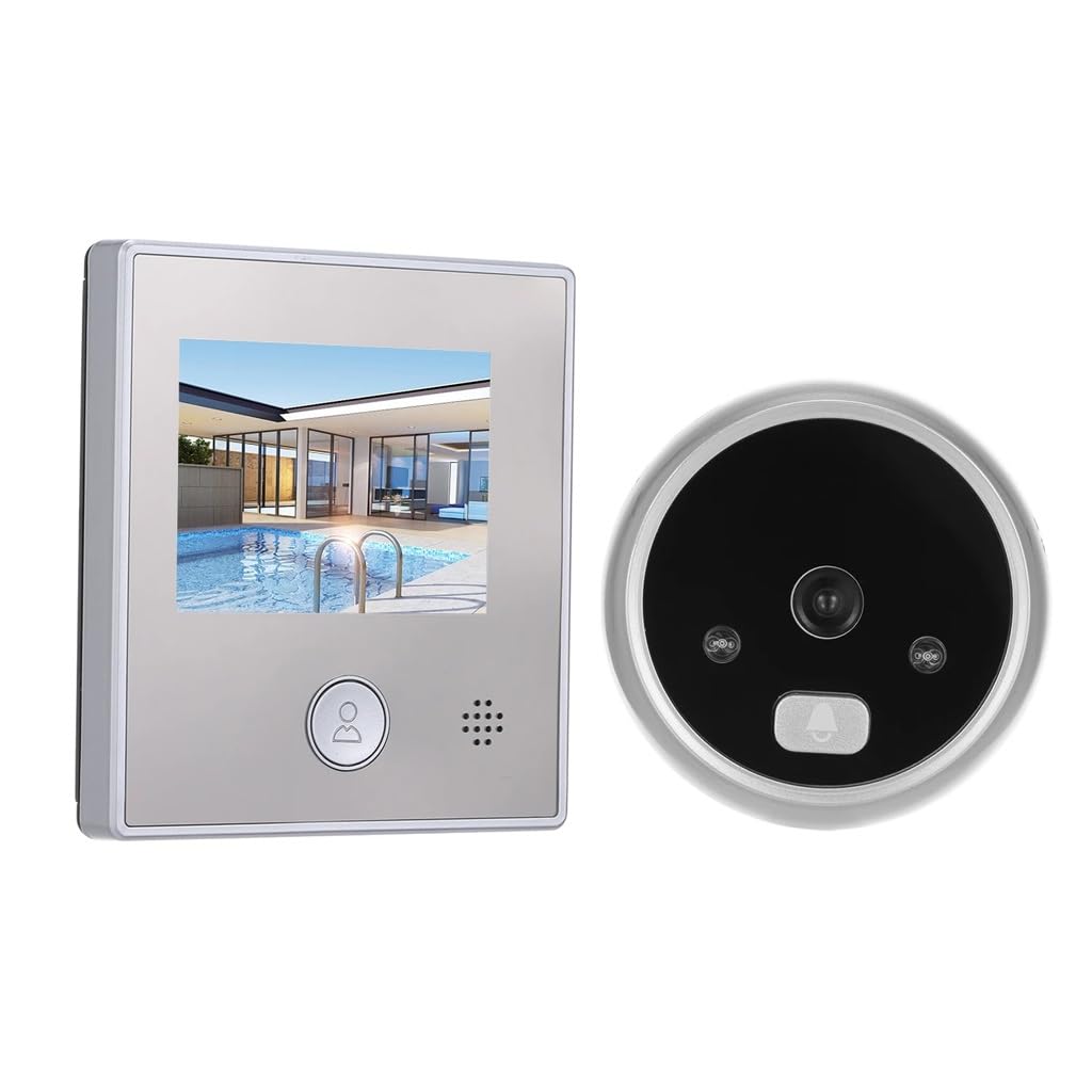 MOBYGKFY Door Camera 2.8'' Color LCD Screen Monitor Video Viewer Doorbell Photo Taking Recording for Home Security