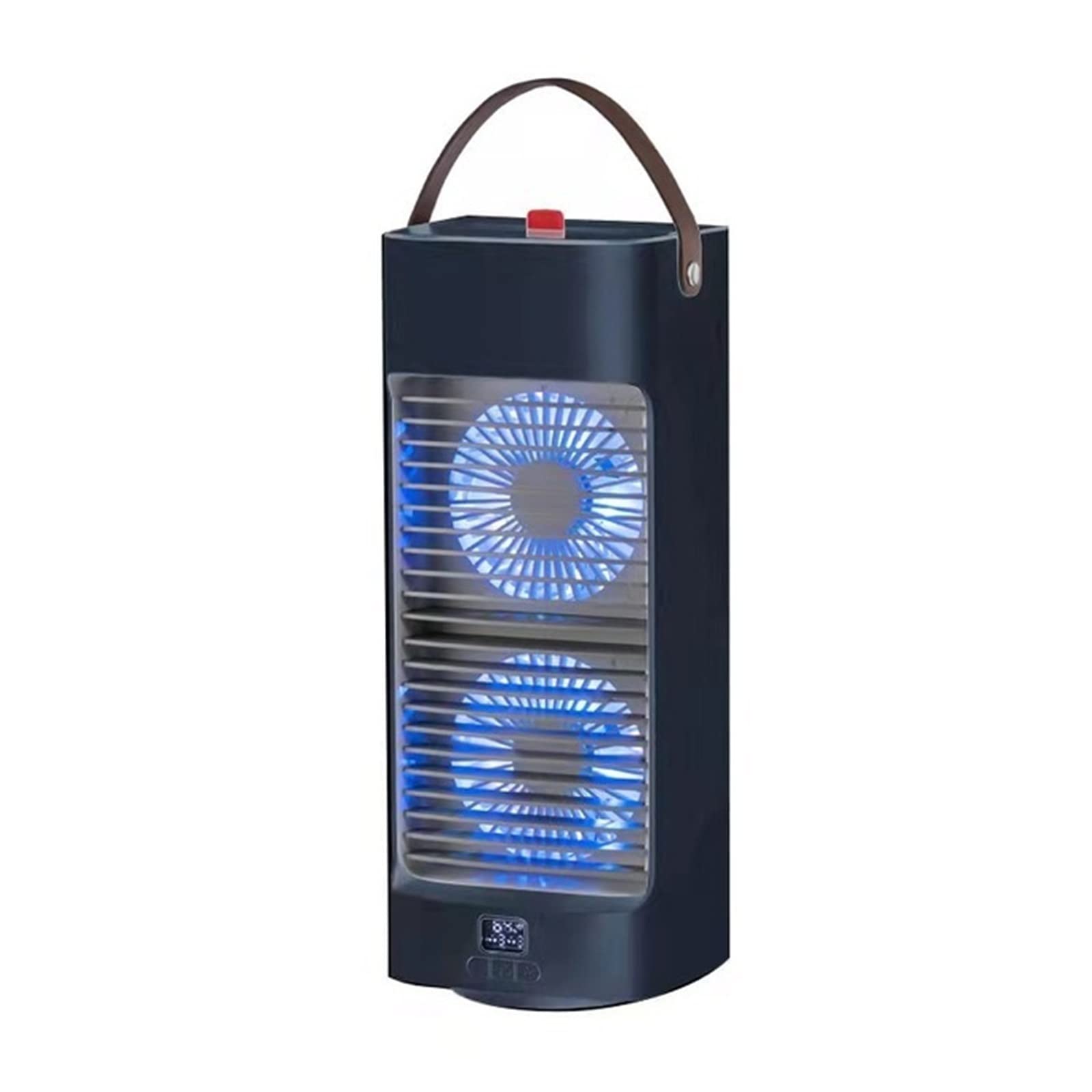 Portable Air Conditioner Fan Desktop Cooler 4000mAh USB Rechargeable Conditioning Water Cooling Electric Office Home Airflow Comfort Refreshing Breeze(Navy Blue)