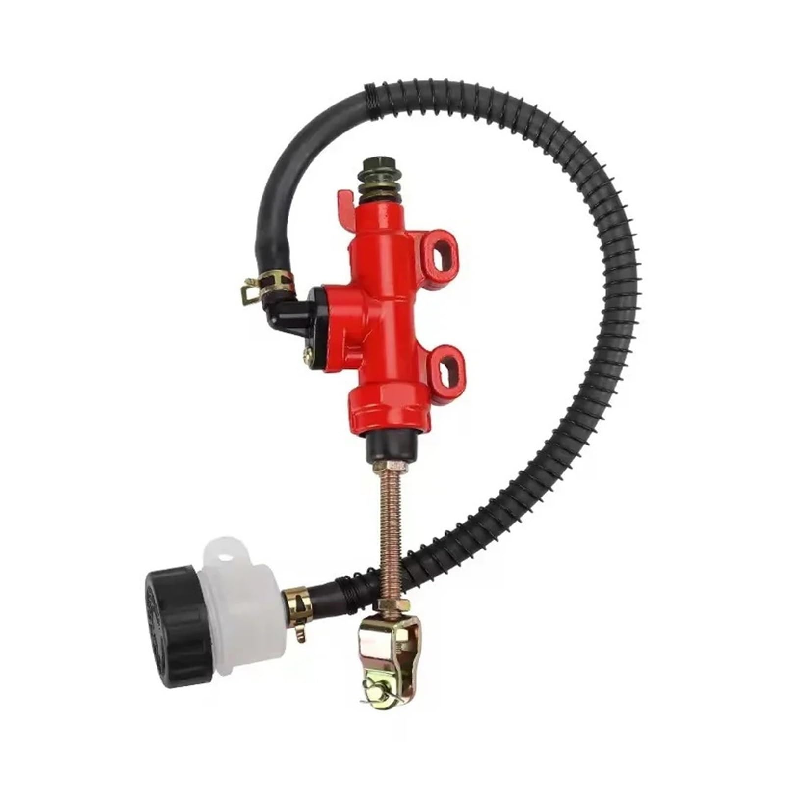 Kvswbre Red Motorcycle Rear Brake Pump Motorcycle Rear Brake Pump Foot Hydraulic Refit Master Cylinder Fit For Yamaha Universal(Red)