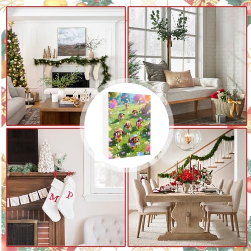 Christmas Acrylic Pendant Calendar | 24-Day Count Down to Christmas Dachshund Calendar - Collectible Keepsake 2D Acrylic Flat,for Living Room Mantel Tree Wall Window - Image 5