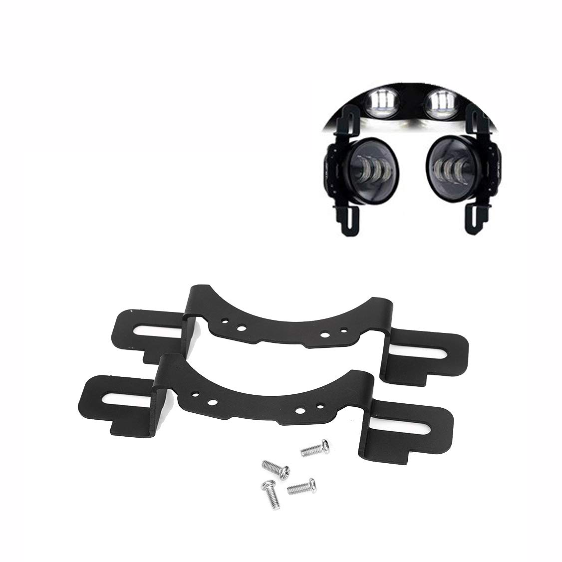 AUTOLED 10th Anniversary Front Bumper Fog Light Mount Brackets Led Work Light Mounting Bracket for Wrangler JK(1 Pair)