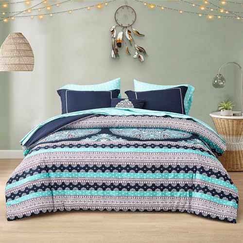 Degrees Of Comfort AMFBA10-0472A Teen Twin Complete Comforter Sets For Girls, Boho Medallion Tween Bed In A Bag 6 Piece thumb #2