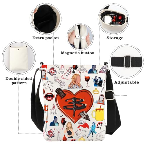 CMNIM Merchandise Characters Crossbody Bag 90s TV Show Inspired Gift Adjustable Shoulder for Fans3