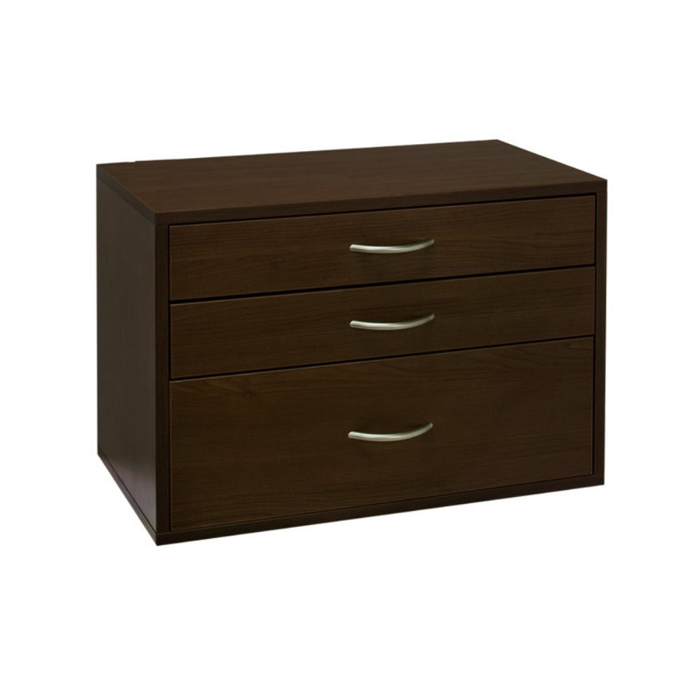 Organized Living freedomRail 3 Drawer OBox - Chocolate Pear