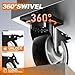 5 Inch Heavy Duty Casters, 2600lbs Capacity (Set of 4) - Industrial Swivel Caster Wheels with Brakes for Workbenches, Carts & Furniture - Floor Protecting & Quiet Roll