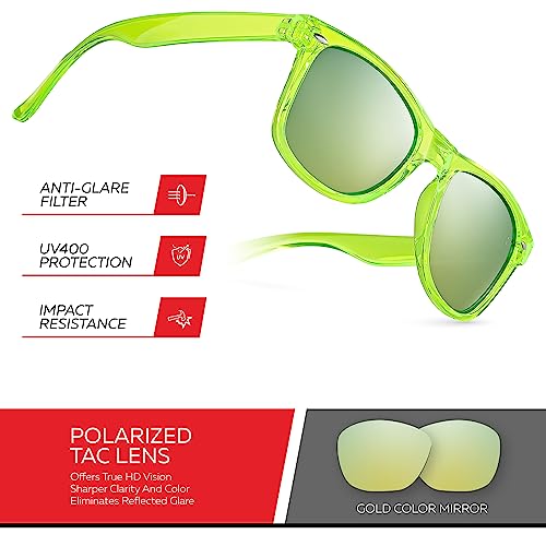 Image of Retro Rewind Polarized Sunglasses for Women Men - UV400 Classic Square Vintage Shades Trendy Unisex Sun Glasses
