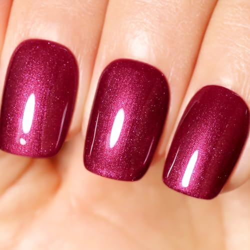 Esmalte de uñas gel Ozzeal rojo con brillo miniatura 1