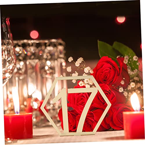 Numéros de Table Dorés pour Réception et Organisation Mariage - 6