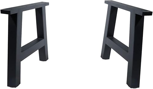Miniatura 9 de TC-HOMENY Patas de mesa de banco de 16 pulgadas, juego de 2 patas de metal negro café para comedor (16 pulgadas)
